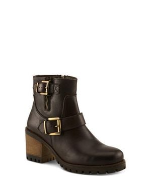 Spring Step Acco Block Heel Bootie - Black