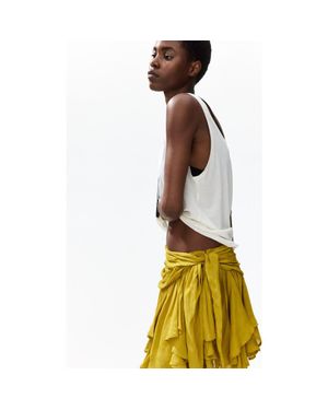 H&M Asymmetric Viscose Mini Skirt - Yellow