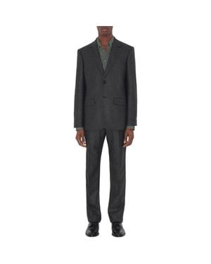 Burberry Check Wool Cashmere Tailored Jacket - Black