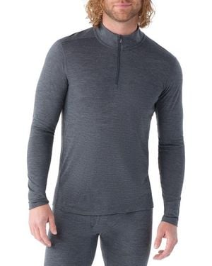 Smartwool Classic All Season Merino Wool Blend Quarter Zip Base Layer - Blue