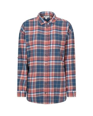 Mountain Warehouse Elm Flannel Relaxed Fit Long-Sleeved Shirt - Blue