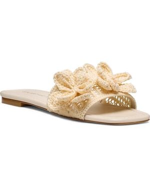 Stuart Weitzman Lotus Slide Sandal - Natural