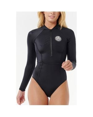 Rip Curl Classic Surf Long Sleeve One-Piece Rashguard Swimsuit - Blue