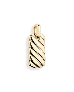 David Yurman Sculpted Cable 18K Gold Enhancer - Metallic