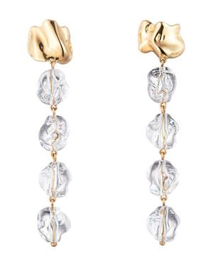 Sterling King Lucite Drip Earrings - White