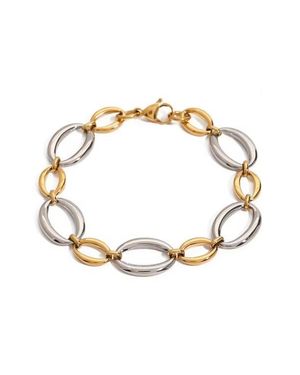 MacRae & Co Mixed Metallic Oval Link Bracelet