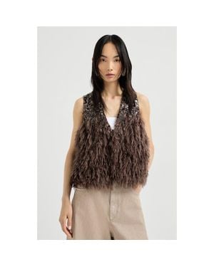 Brunello Cucinelli Dazzling Dégradé Vest - Brown