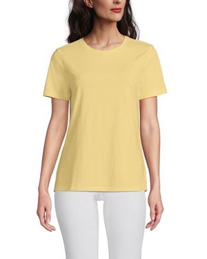 Lands' End Supima Cotton Crewneck T-Shirt - Yellow