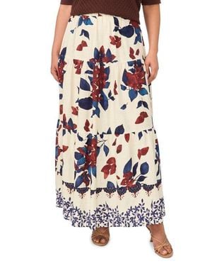 Halogen® Tiered Midi Skirt - White