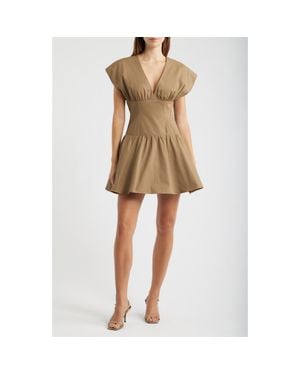 Line & Dot Hamish Minidress - Natural