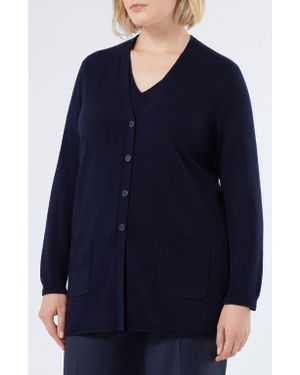 Marina Rinaldi Olona Cashmere Cardigan - Blue