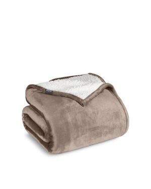 Bare Home Reversible Plush Fleece Blanket - Gray