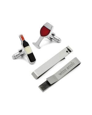 Cufflinks Inc. Wine Lover Tie Bar & Cuff Links Set - Multicolor
