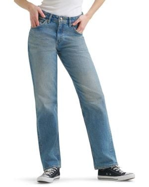 Lee Jeans Rider Classic High Waist Straight Leg Jeans - Blue