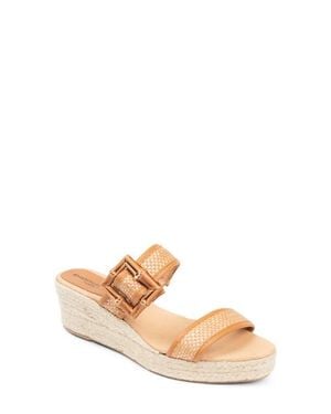 Patricia Green Soleil Bamboo Buckle Espadrille Wedge Sandal - Pink