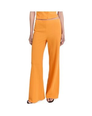 Mango Flowy Straight Leg Pants - Orange