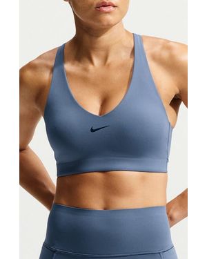 Nike Universa Dri-Fit Padded Sports Bra - Blue