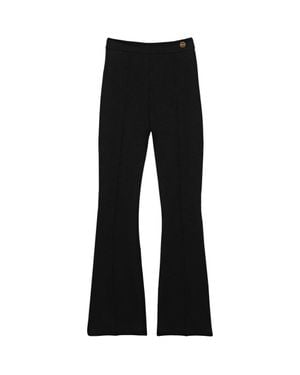 Callas Milano Lola High Density Crepe Stretch Cropped Flare Trouser - Black