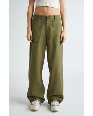 R13 Wide Leg Utility Pants - Green