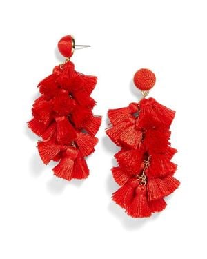 BaubleBar Contessa Tassel Earrings - Red