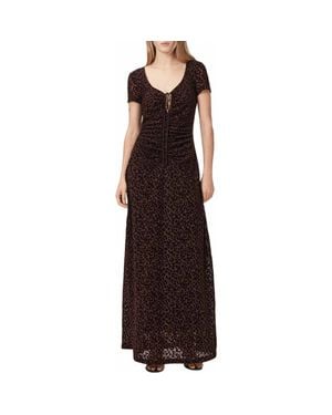 AllSaints Gabby Mesh Maxi Dress - Purple