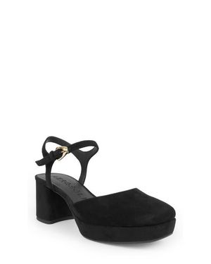 Aerosoles Soir Ankle Strap Platform Pump - Black