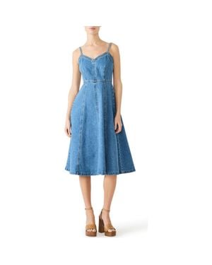 Steve Madden Harley Denim A-Line Dress - Blue