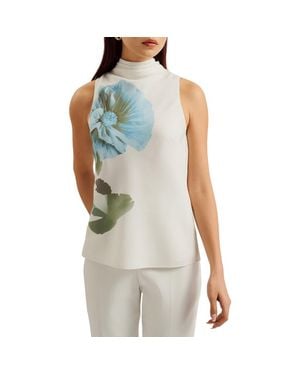 Ted Baker Setsuko Floral Sleeveless Top - Blue