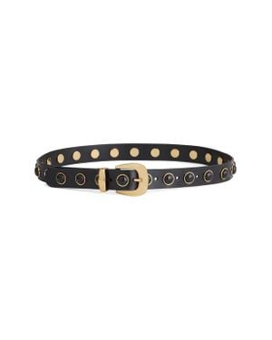 Madewell Cabochon Studded Leather Western Belt - Black