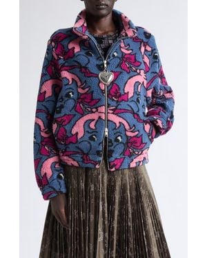 Chopova Lowena Cheeky Girl Fitted Fleece Jacket - Blue