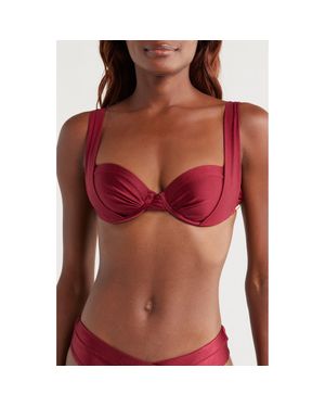 BOAMAR Sheyla Metallic Underwire Bikini Top - Red
