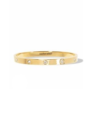 Marlyn Schiff Waterproof Cubic Zirconia Bangle Bracelet - Metallic