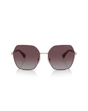 Ralph 58Mm Polarized Gradient Square Sunglasses - Purple