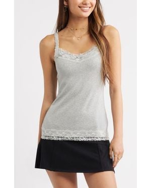 BP. Lace Trim Camisole - White