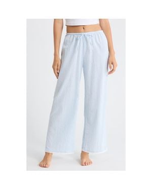 Open Edit Seersucker Sleep Pants - Blue