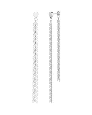 Rejected Hearts Club Elegante Chevron Dangle Earrings - White
