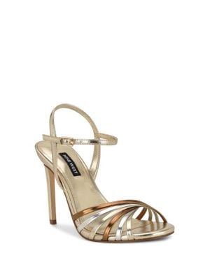 Nine West Meripen Ankle Strap Sandal - Metallic