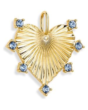 THE SIS KISS Grove Heart Charm - Metallic