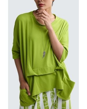 Luukaa Solene Layered Jersey Tunic - Green