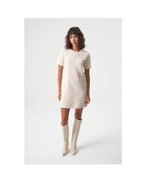 Mizalle Tvit Stone Dress - White