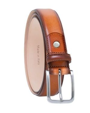 Ghurka Burnished Handcrafted Genuine Leather Belt - Orange