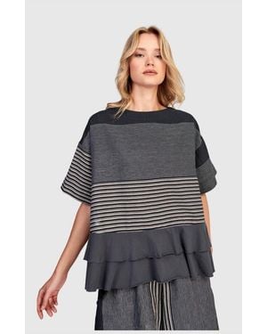 Alembika Sandbar Ruffle Top - Gray