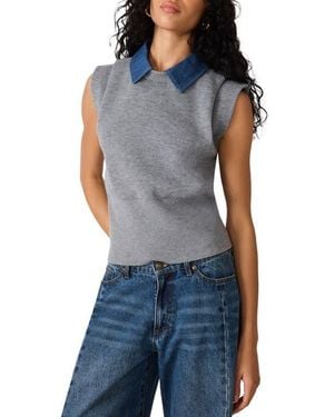 Steve Madden Kelson Cap Sleeve Sweater - Blue