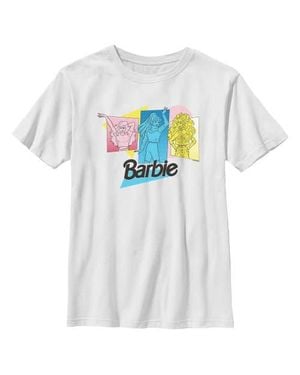 Barbie Boys' Vintage Pop Art Portraits T-Shirt - White