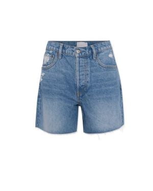 Boyish The Monty High Rise Relaxed Shorts - Blue