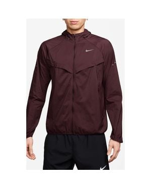 Nike Stride Dri-Fit Uv Hooded Running Jacket - Purple