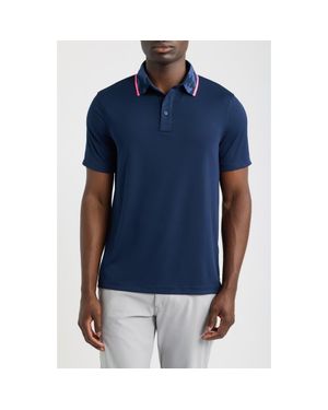 G/FORE Camo Collar Performance Piqué Polo - Blue