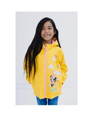 Disney Minnie Mouse Hooded Zip-Up Rain Jacket - Yellow