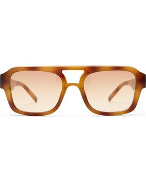 Le Specs Subzero 54Mm Aviator Sunglasses - Brown