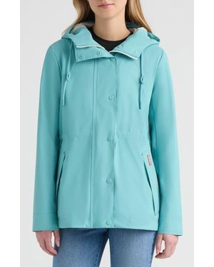 HUNTER Abbey Repellent Rubberized Rain Jacket - Blue
